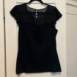 Express Black Sheer Sleeve Blouse
